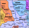 Karte des Fürstbistums Münster 1789 - mittlerer Teil